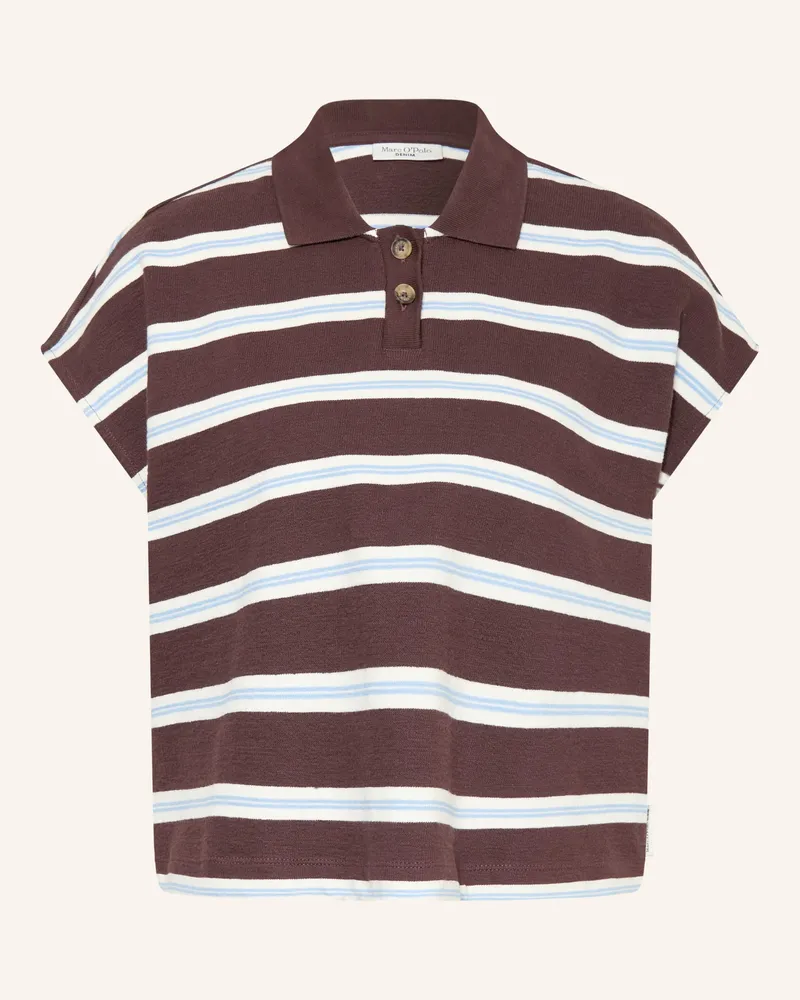 Marc O'Polo Jersey-Poloshirt braun Dunkelbraun