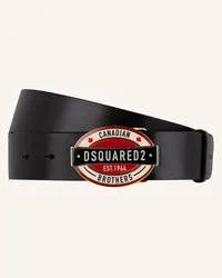 Dsquared2 Ledergürtel Schwarz