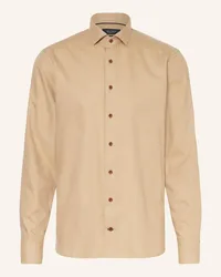 Olymp Flanellhemd Signature casual fit Beige