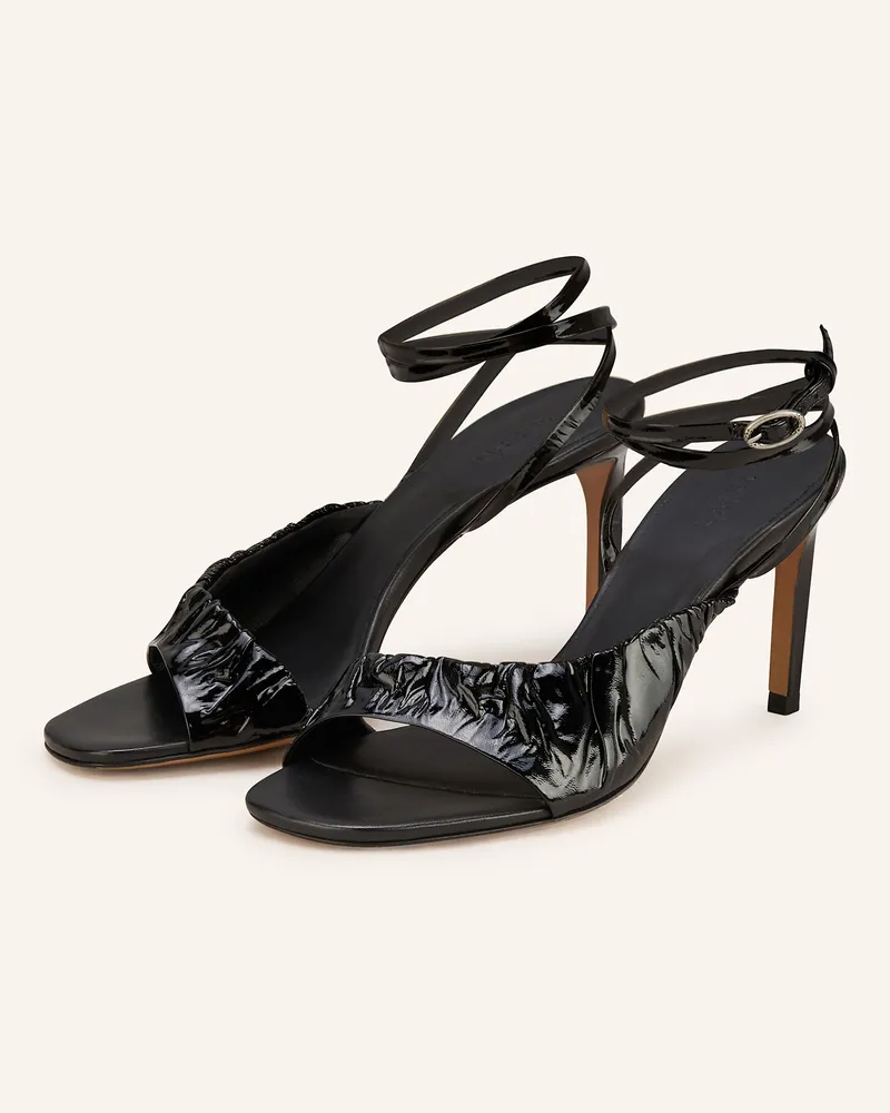 ba&sh Lack-Sandaletten Coletta schwarz Schwarz
