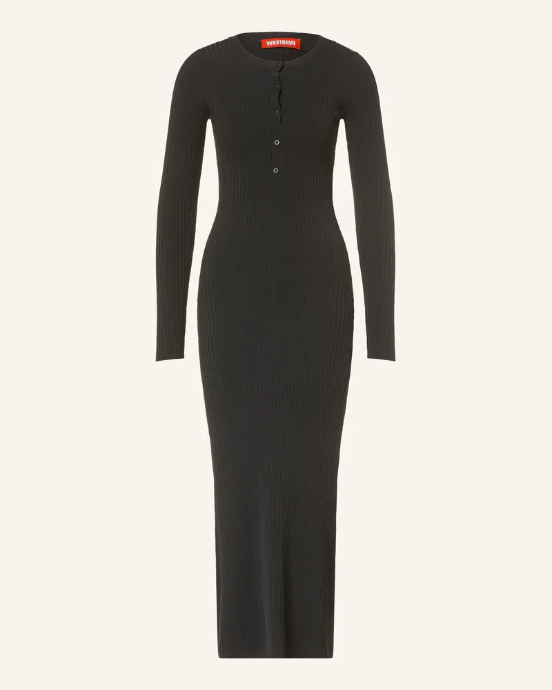 WRSTBHVR Kleid Nora Henley schwarz Schwarz