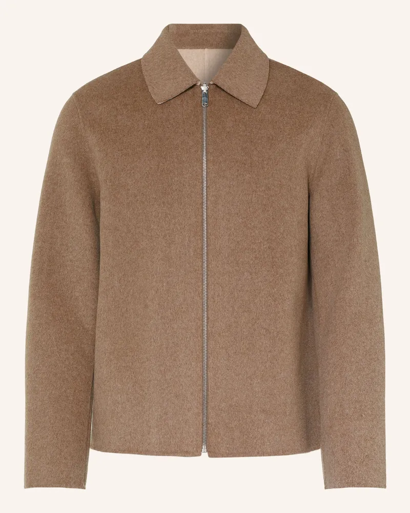 Profuomo Overshirt Zum Wenden braun Hellbraun