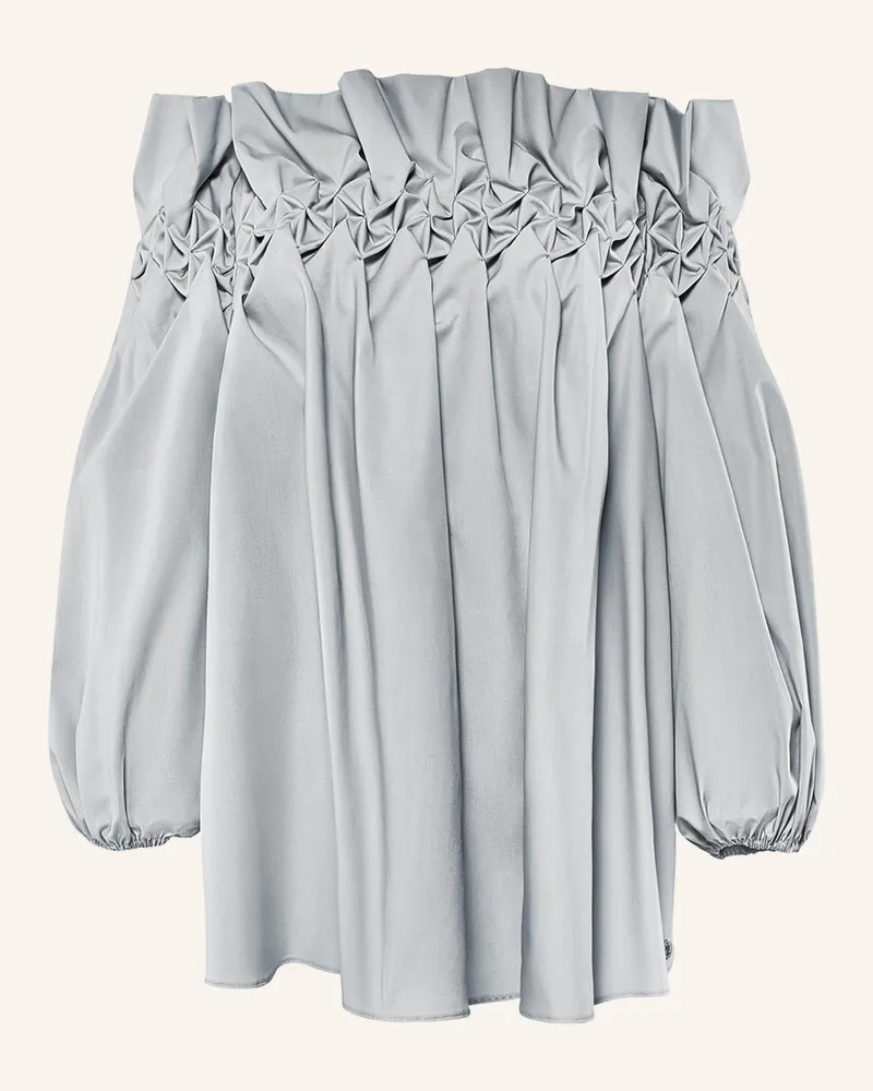 ARMARGENTUM Cold-Shoulder Bluse Euphoria Mit 3/4-Arm blau Hellblau