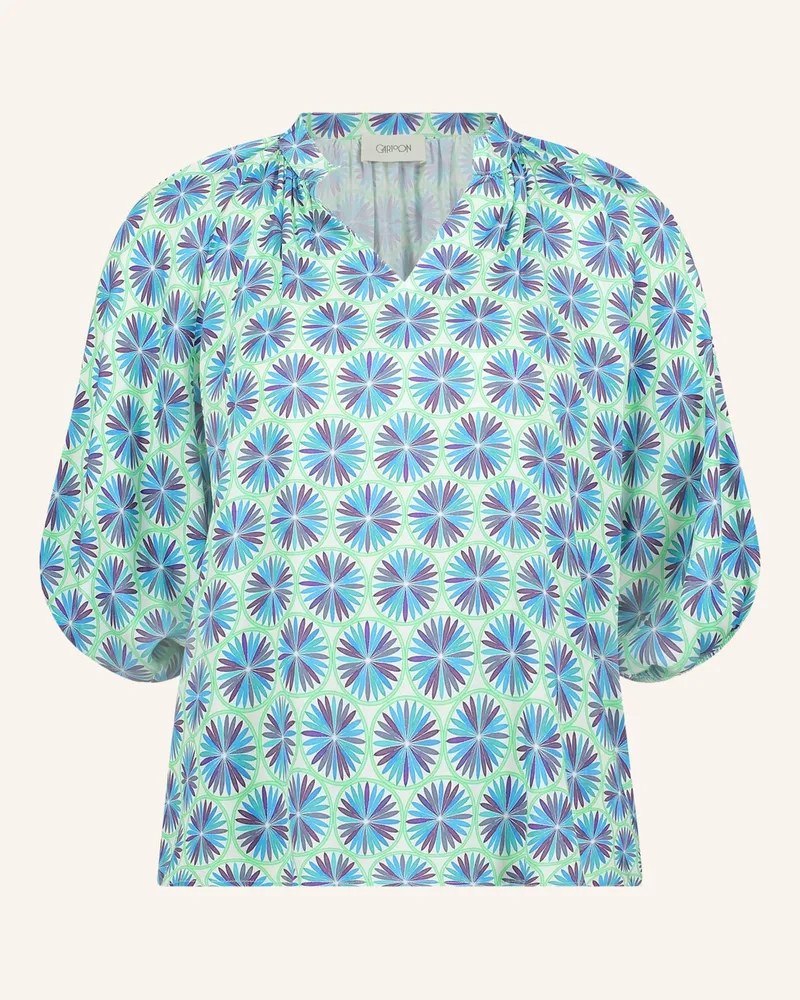 Cartoon Blusenshirt Mit 3/4-Arm gruen Mint