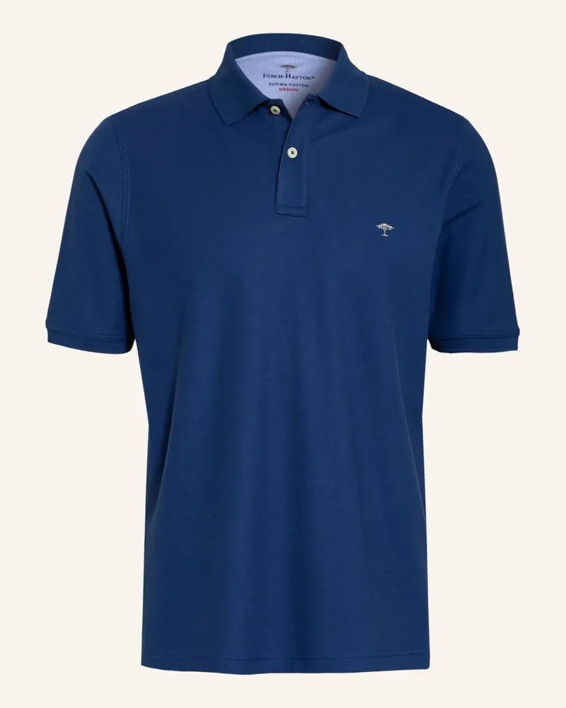 Fynch-Hatton Piqué-Poloshirt Blau