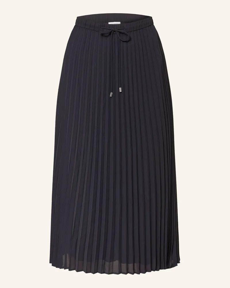 COMMA Plisseerock Dunkelblau