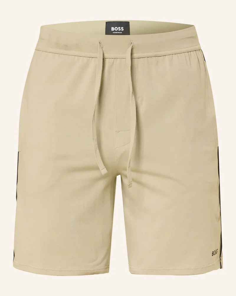 HUGO BOSS Schlafshorts gruen Hellgrün