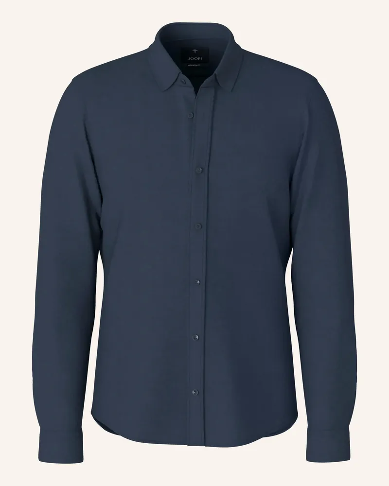 JOOP! Hemd Mike Regular Fit Mit Leinen blau Dunkelblau