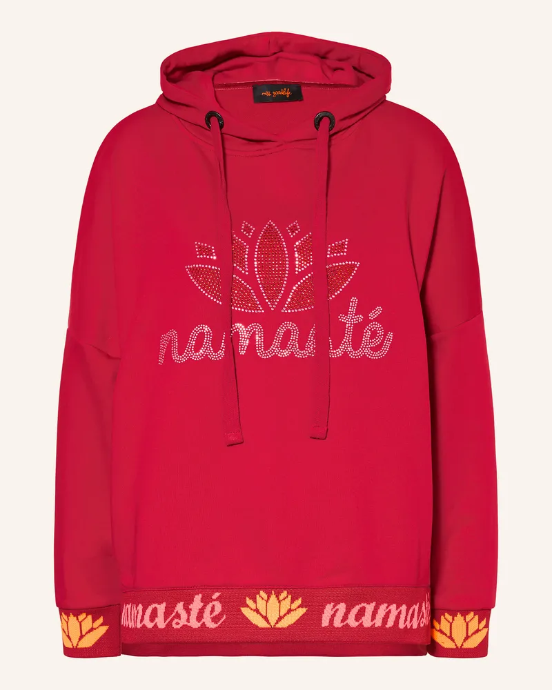 Miss Goodlife Hoodie Mit Schmucksteinen rot Rot