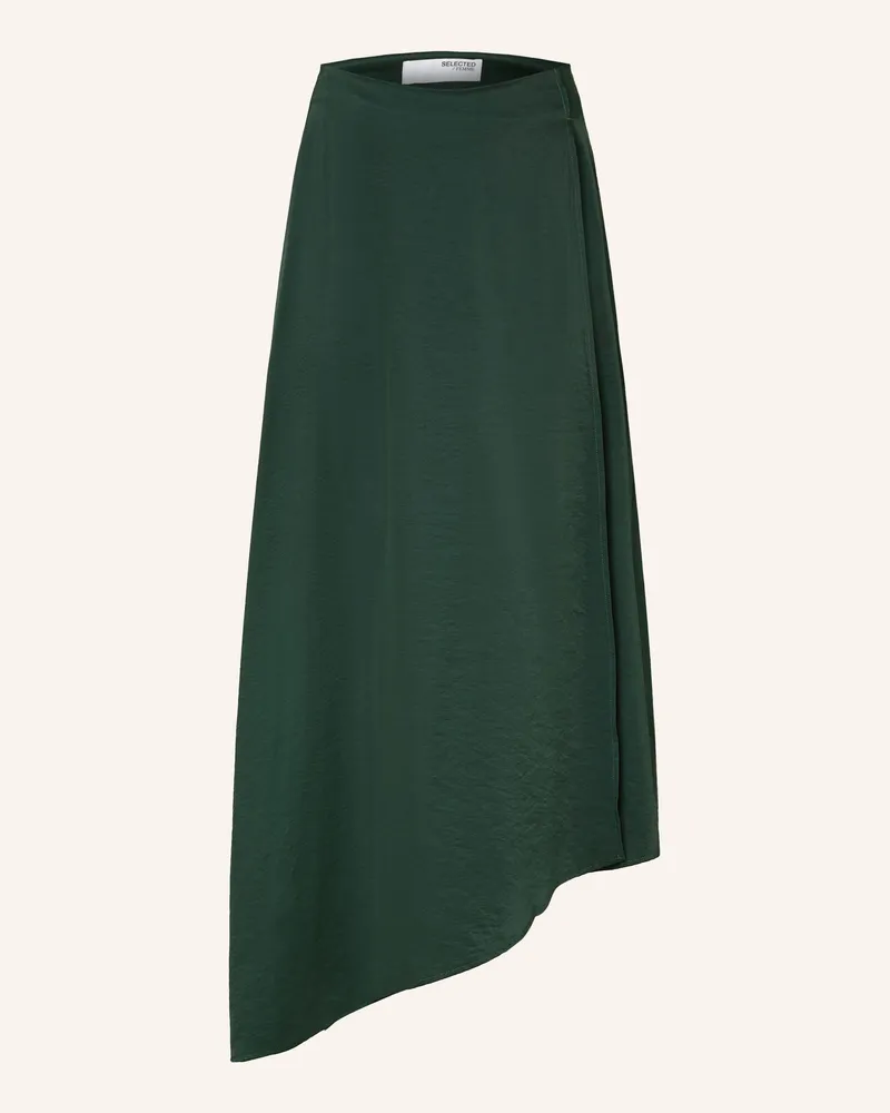 Selected Rock Slfjean In Wickeloptik gruen Dunkelgrün