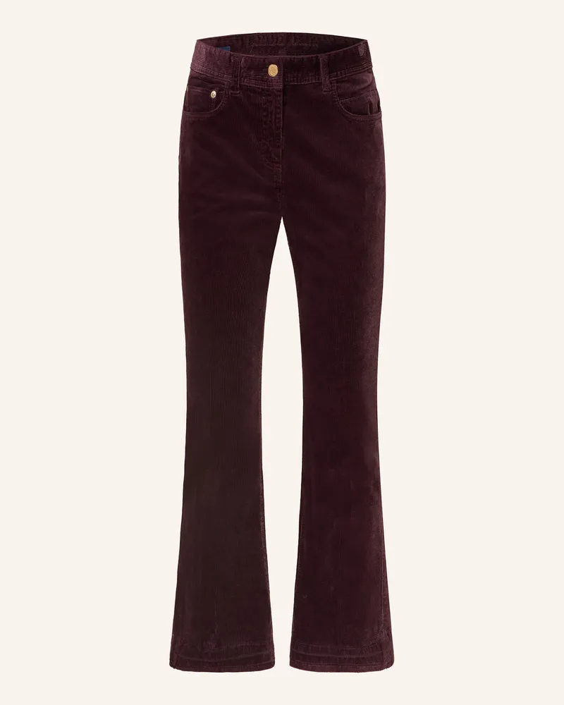 Pamela Henson 7/8-Cordhose Dunkelrot