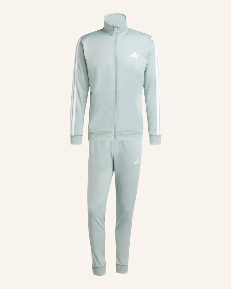 adidas Trainingsanzug 3 Stripes gruen Grün