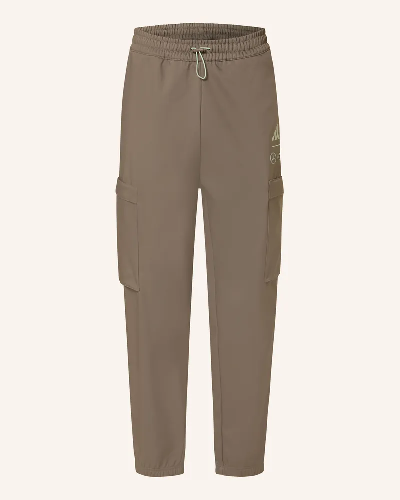 adidas Track Pants MERCEDES - AMG PETRONAS FORMULA ONE TEAM PREMIUM Taupe