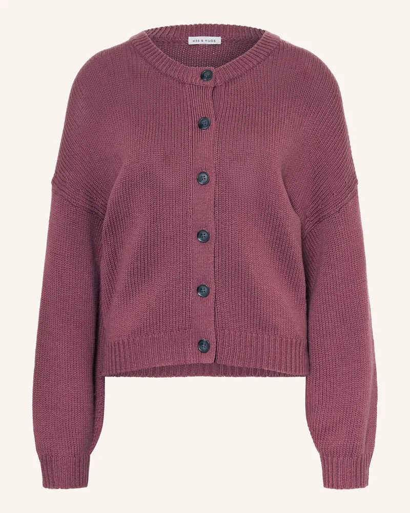 Mrs & HUGS Strickjacke rot Altrosa