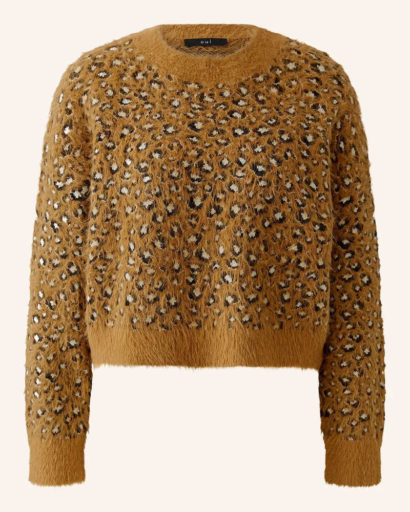 Oui  Pullover braun Camel