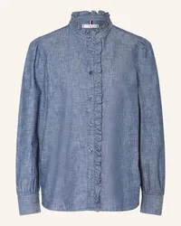 Tommy Hilfiger Bluse in Jeansoptik Blau