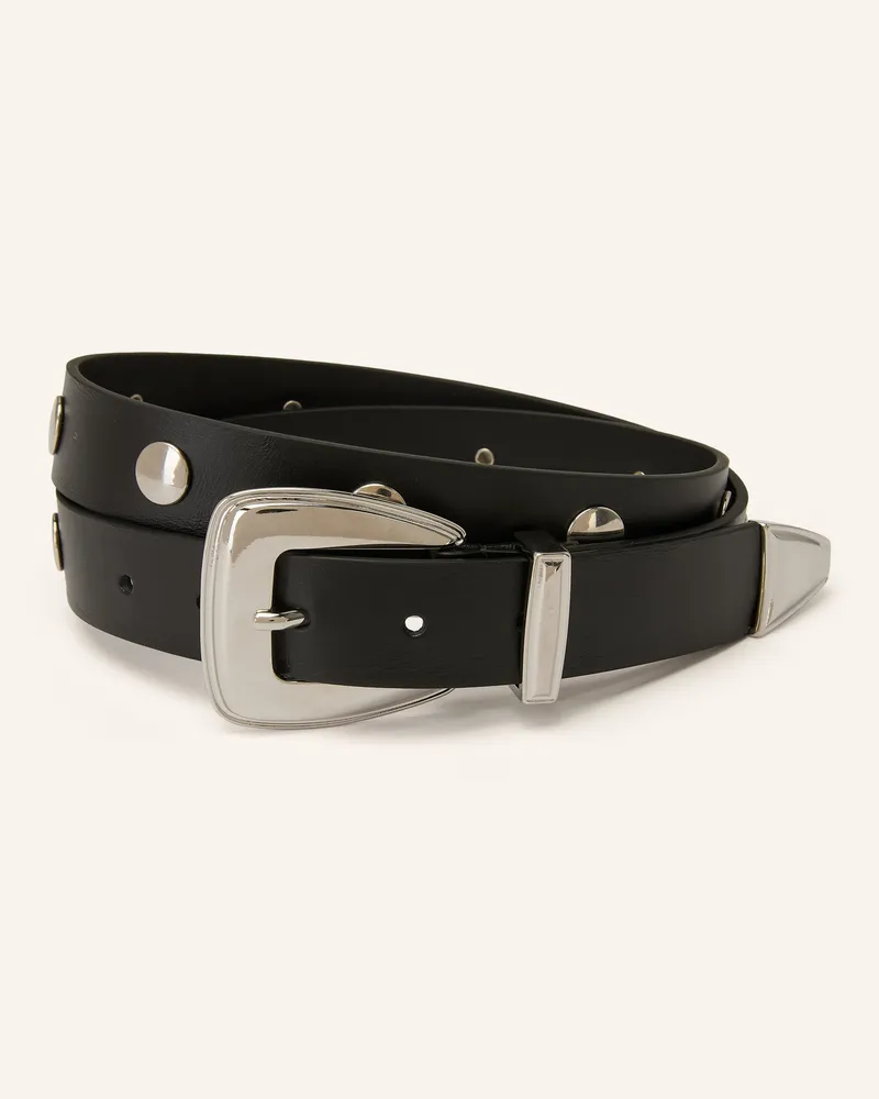 FRANKIE Shop Ledergürtel PERTH mit Nieten Schwarz