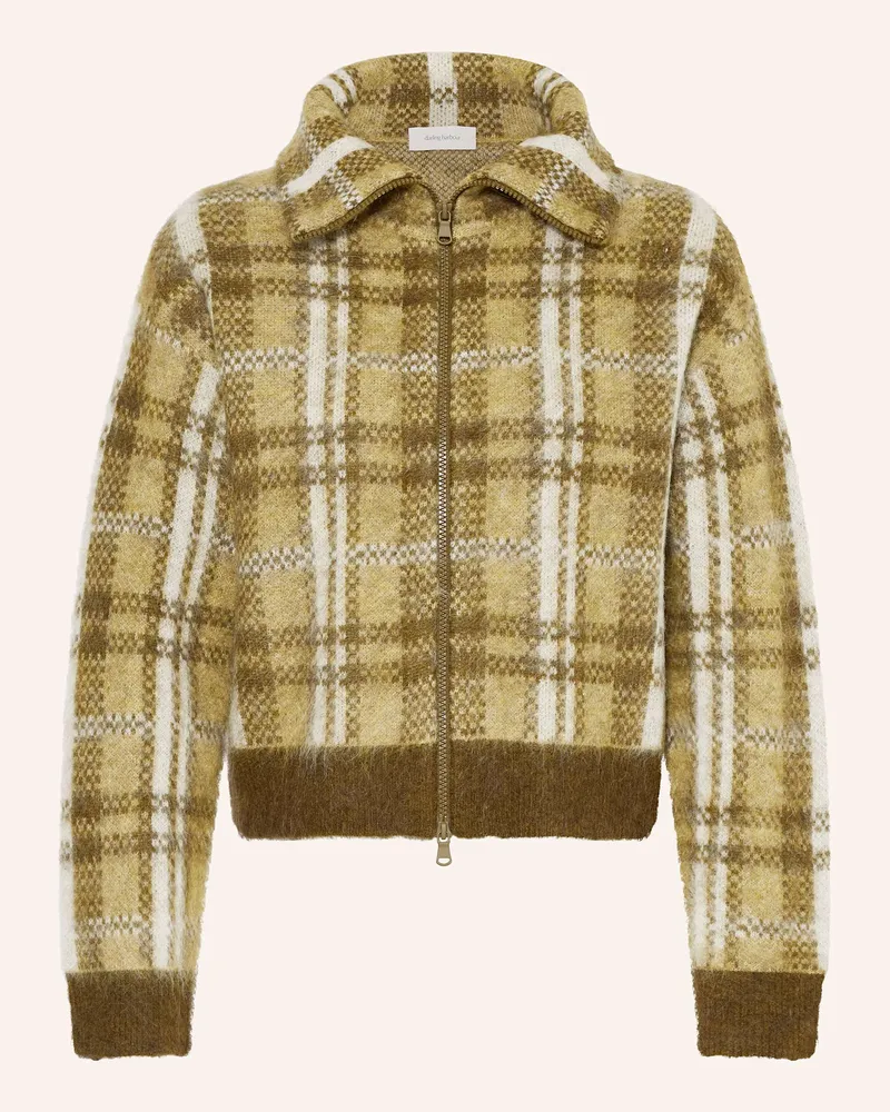 Darling Harbour Strickjacke Mit Alpaka gruen Olive