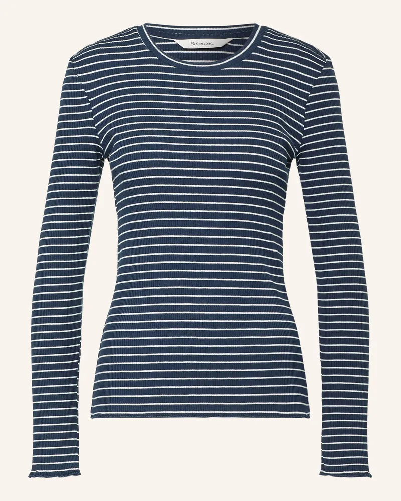 Selected Longsleeve blau Dunkelblau