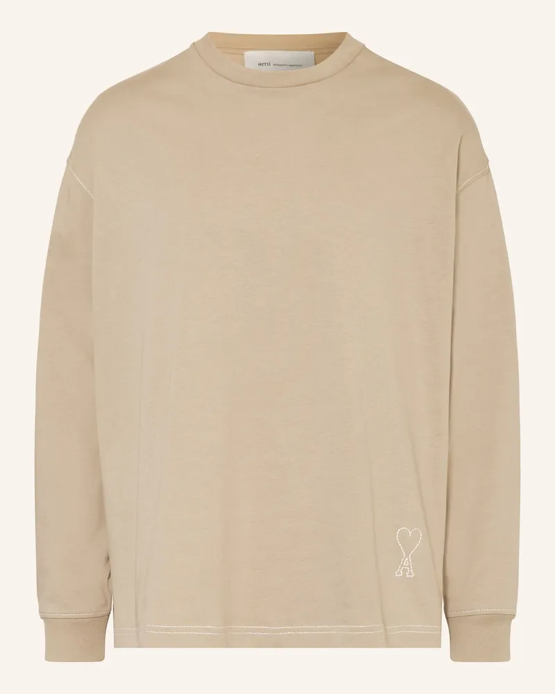 AMI Paris Longsleeve beige Beige