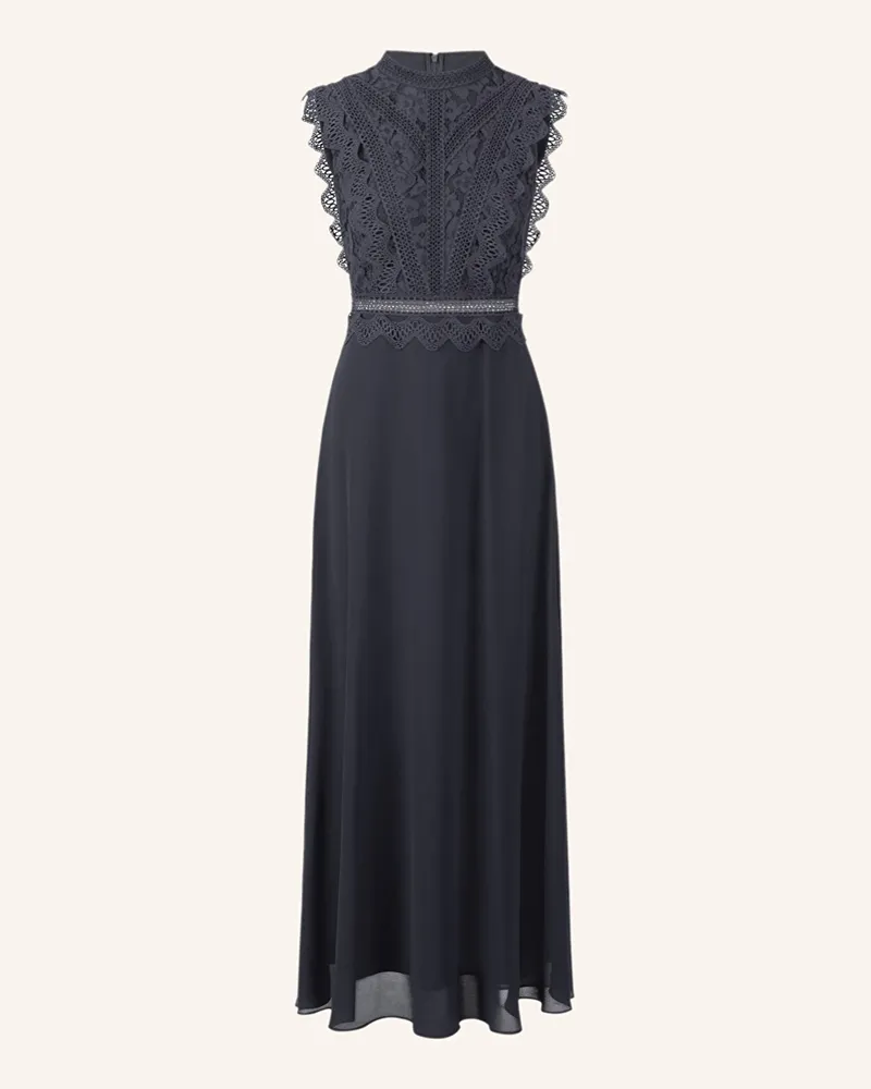 Apart Abendkleid mit Lochspitze Dunkelblau