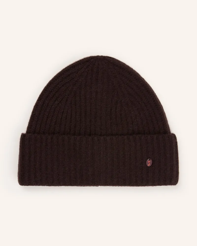 Codello Cashmere-Mütze braun Dunkelbraun