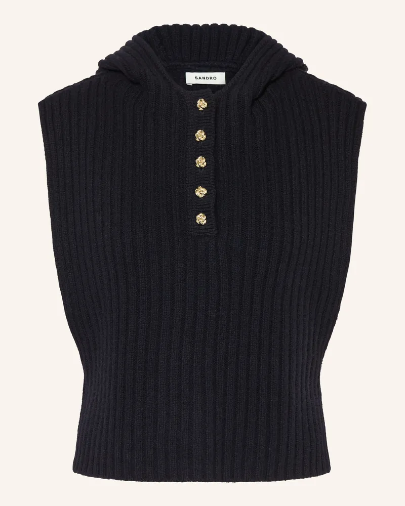Sandro Strickweste Dunkelblau