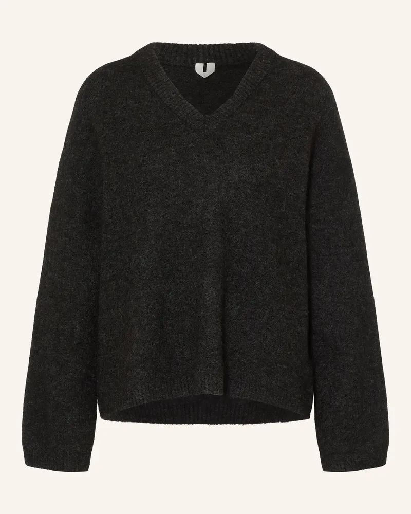 Arket Pullover Mit Alpaka grau Dunkelgrau
