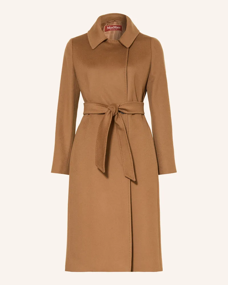 Max Mara Wollmantel braun Cognac