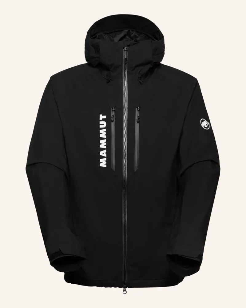 Mammut Gefütterte Hardshelljacke FREEFLIGHT  mit Kapuze Schwarz