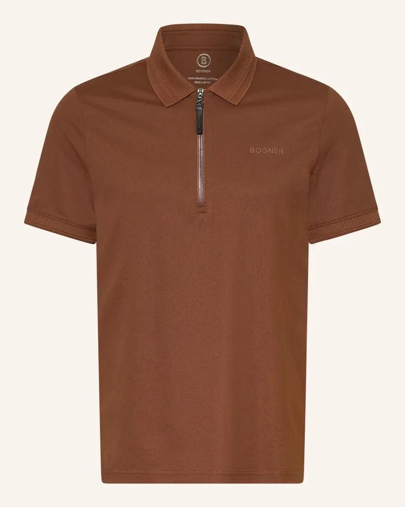 Bogner Piqué-Poloshirt Timo Regular Fit braun Braun