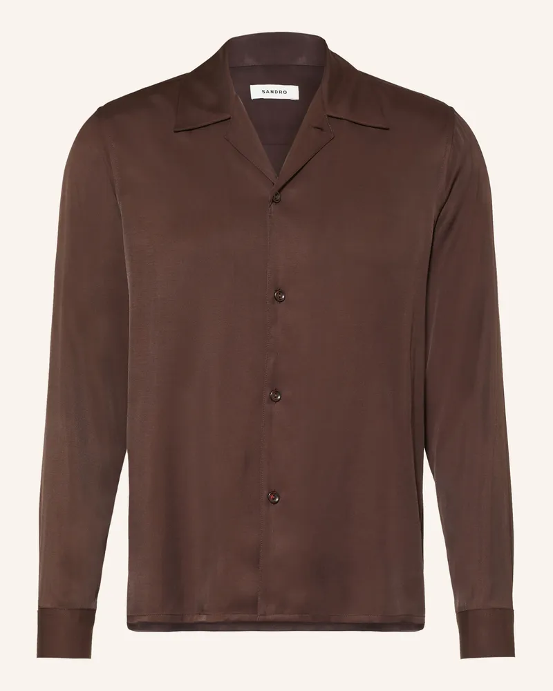 Sandro Resorthemd Regular Fit braun Dunkelbraun