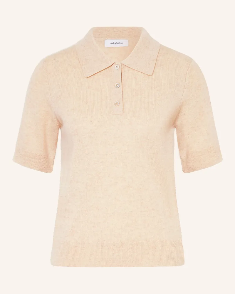 Darling Harbour Strick-Poloshirt Aus Cashmere beige Sand