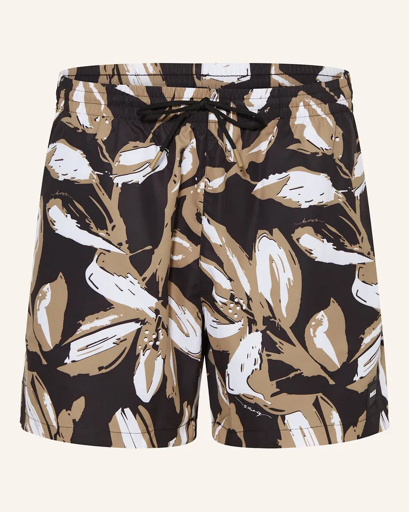 HUGO BOSS Badeshorts PIRANHA Schwarz