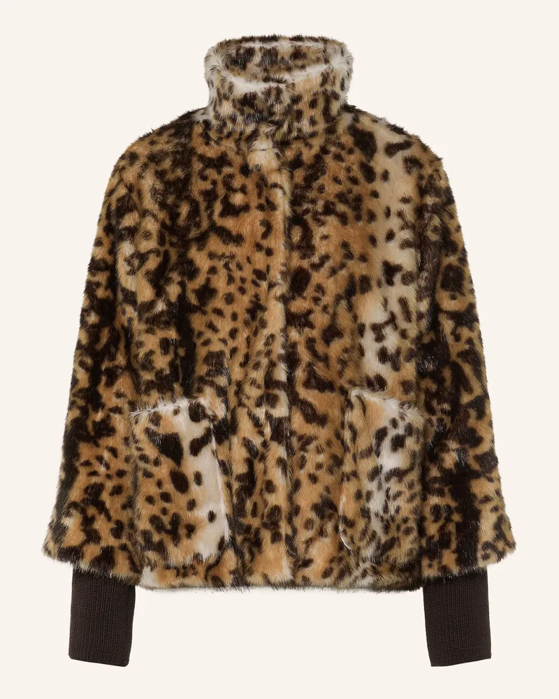 S.Oliver Kunstfell-Jacke braun Dunkelbraun