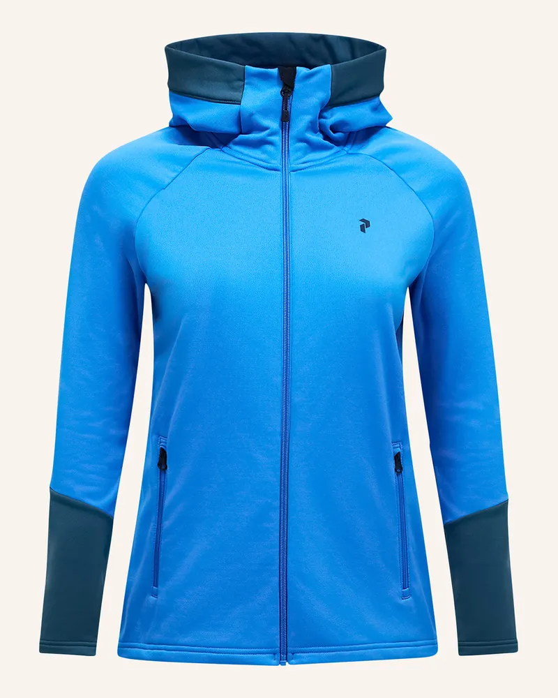 Peak Performance W Rider Essentials Midlayer Zip Hood Fleecejacke blau Blau