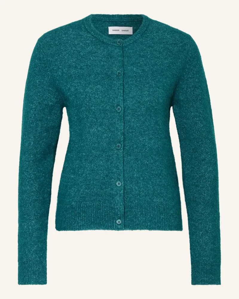 Samsøe & Samsøe Strickjacke NOR mit Alpaka Gruen