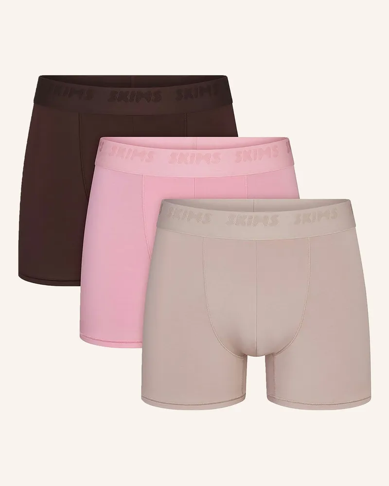 SKIMS 3er-Pack Boxershorts Skims Stretch rosa Halite