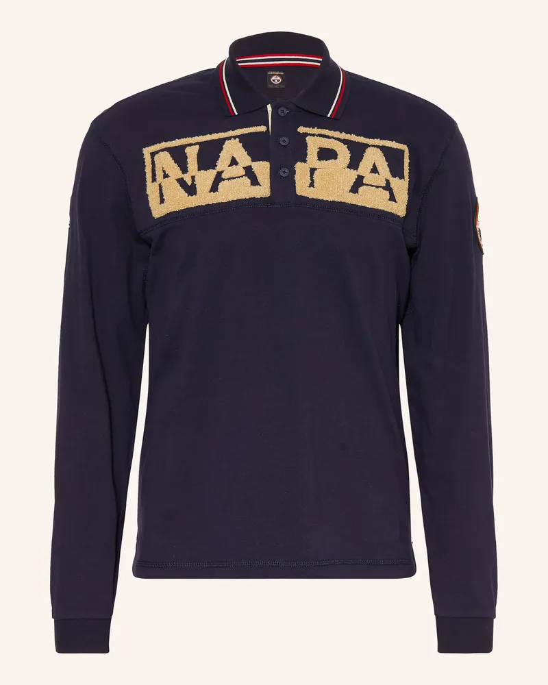 Napapijri Jersey-Poloshirt E-Archive Relaxed Fit blau Dunkelblau