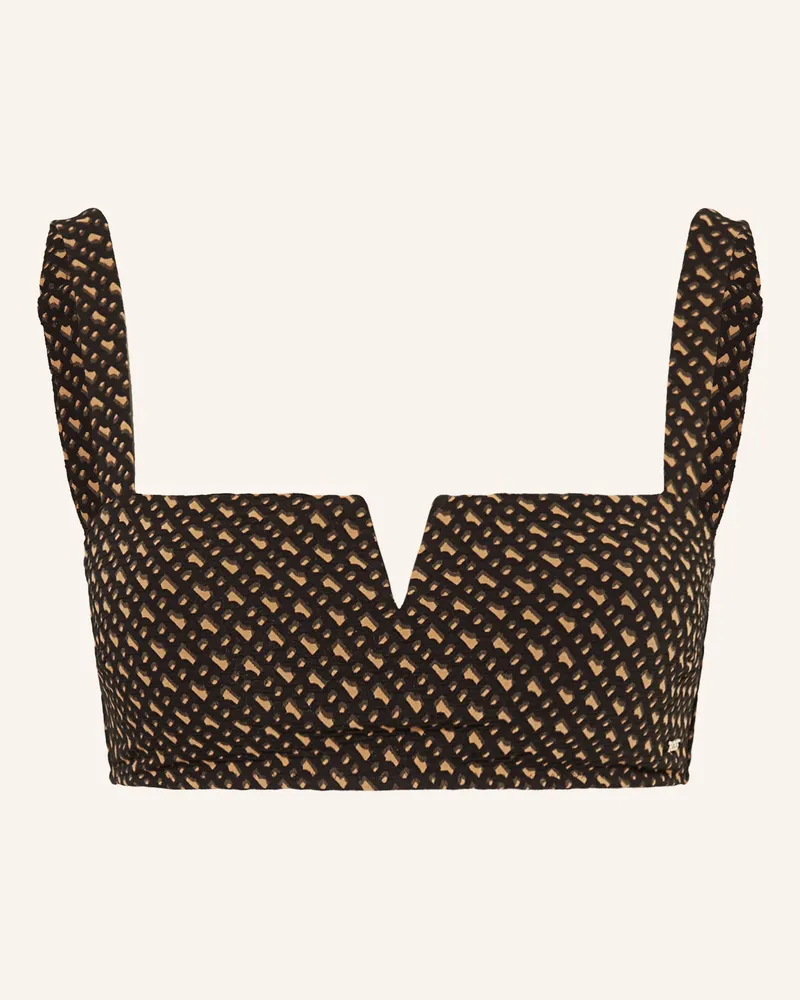 HUGO BOSS Bandeau-Bikini-Top B MONOGRAM Schwarz