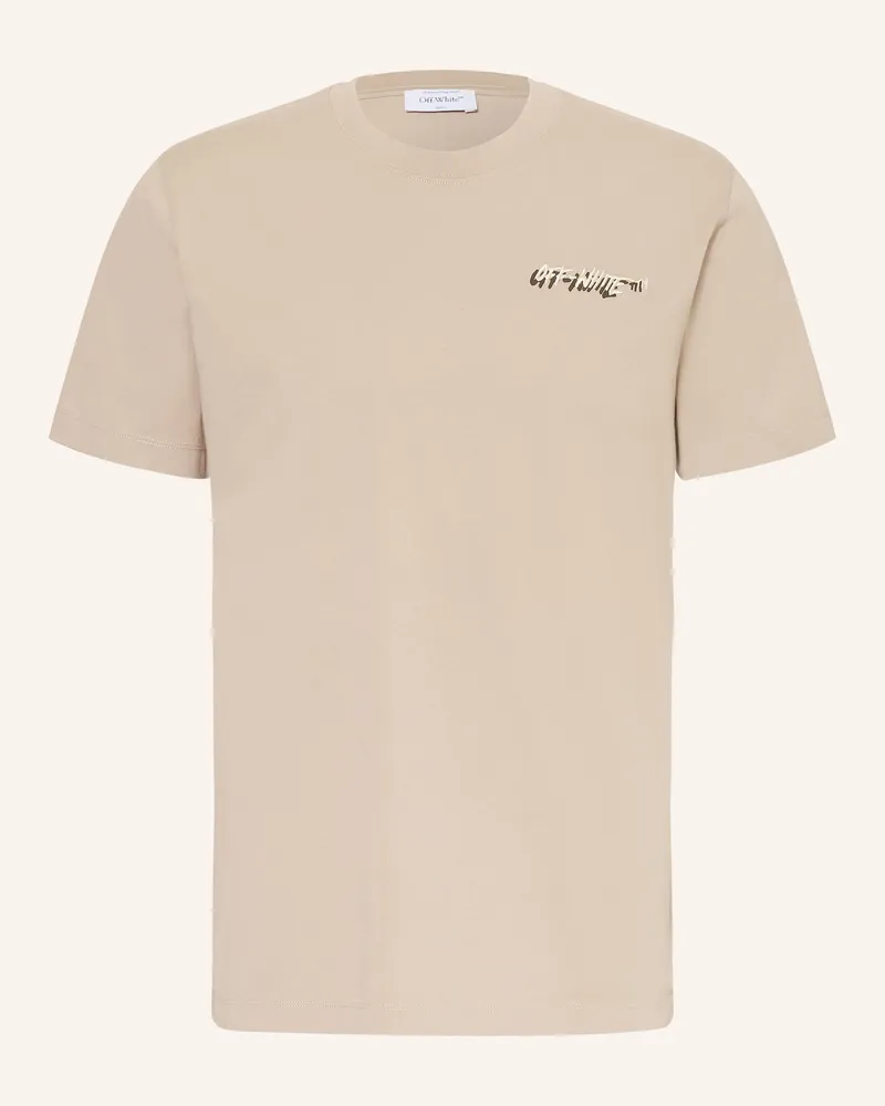 OFF-WHITE T-Shirt beige Hellbraun