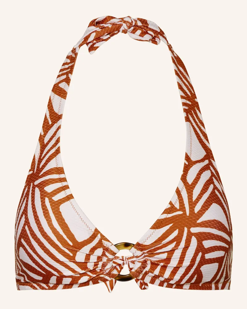 watercult Neckholder-Bikini-Top ORGANIC MODERNS Dunkelorange