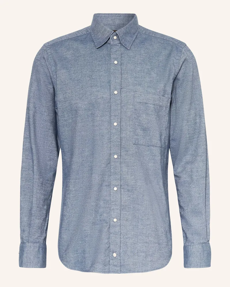 windsor. Flanellhemd LIVO Slim Fit Blau
