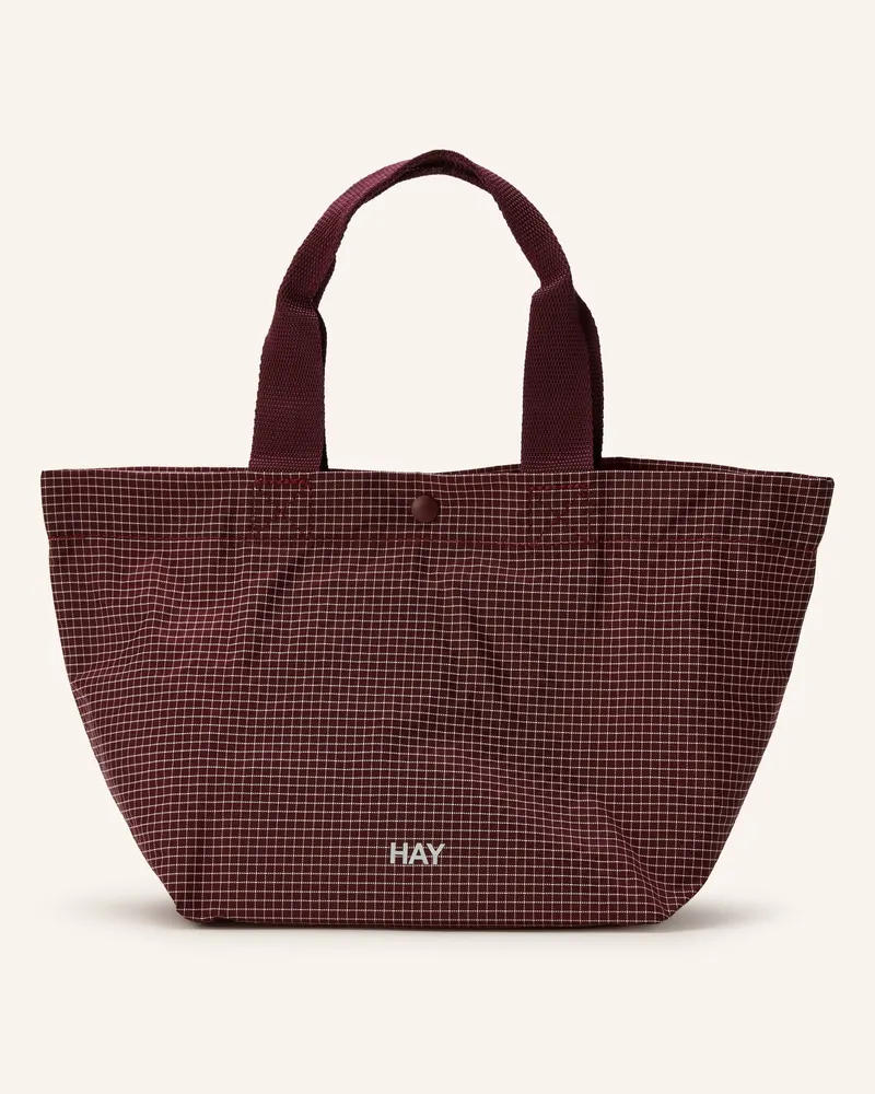 Hay Handtasche Grid Mini rot Dunkelrot
