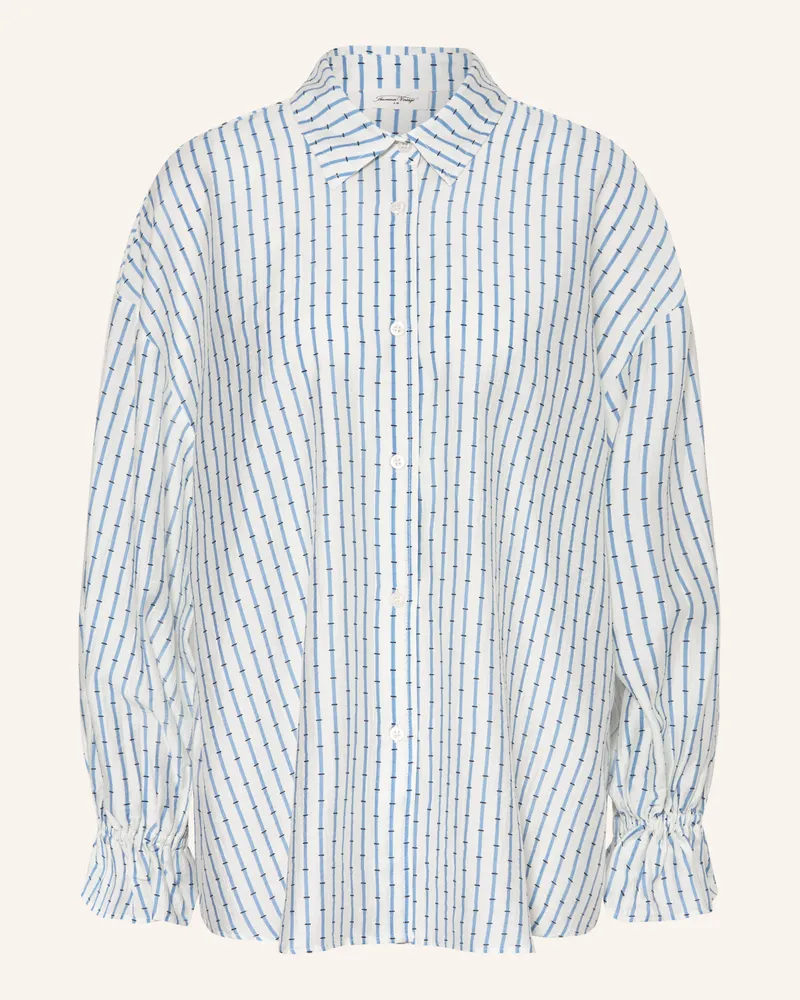 American Vintage Oversized-Hemdbluse Zivow Mit Rüschen blau Blau