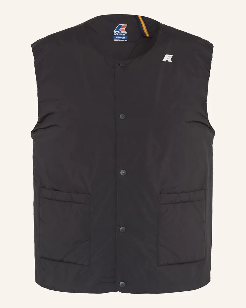 K-Way Weste VALTY PLAIN WARM Schwarz