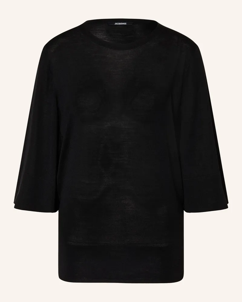 Jacquemus Pullover La Maille Mananco Mit 3/4-Arm schwarz Schwarz