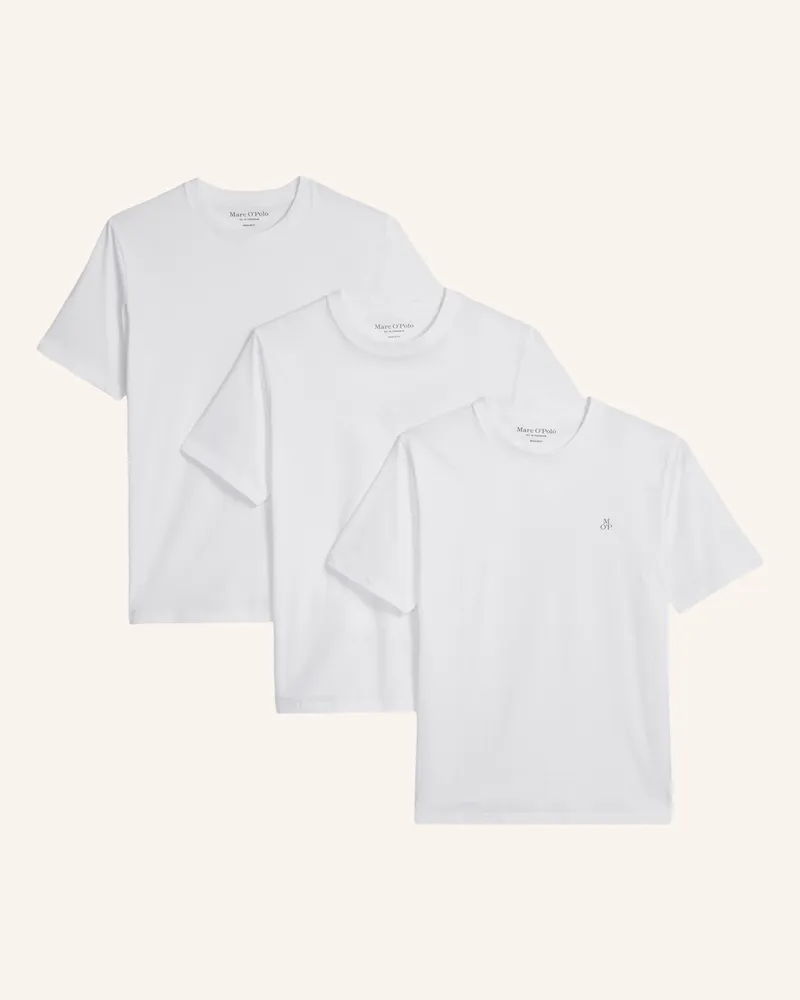 Marc O'Polo T-Shirt Dreierpack weiss Weiss