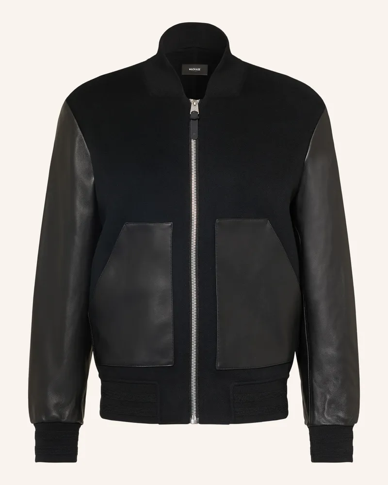 Mackage Blouson Tripp Im Materialmix schwarz Schwarz