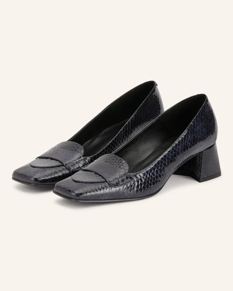 Zinda Lack-Pumps Elba blau Schwarz
